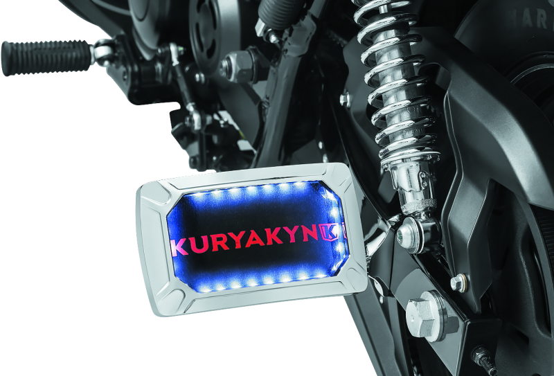 Kuryakyn Nova Curved Side Mount License Plate Frames Chrome 3192
