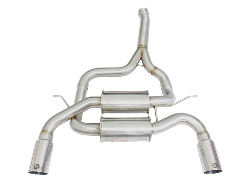 aFe MACHForce XP SS-304 Polish Tip 2.5in Dia Axle Back Exhaust 12-15 BMW 335i (F30) 3.0L (t) 49-36325-P