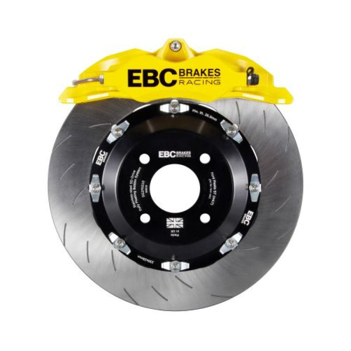 EBC Racing 15-17 Ford Fiesta (Mk7) Yellow Apollo-4 Calipers 300mm Rotors Front Big Brake Kit BBK007YEL-1