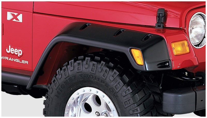 Bushwacker 97-06 compatible with Jeep TJ Max Pocket Style Flares 4pc Black 10908-07