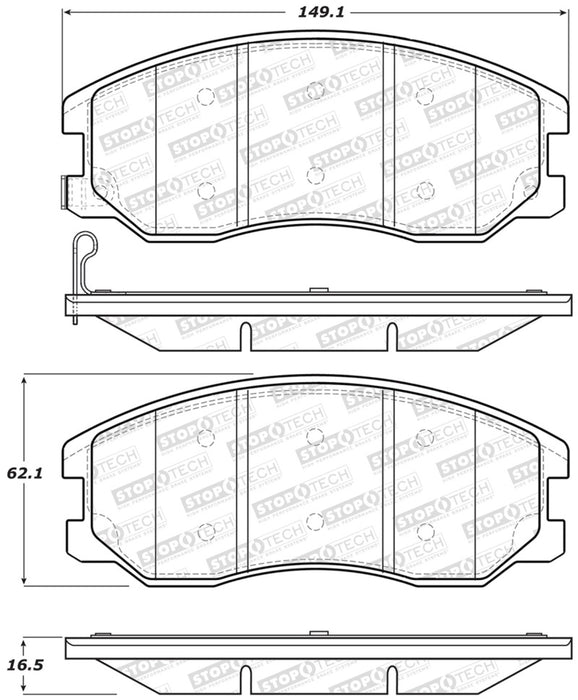 StopTech Street Brake Pads 308.1264