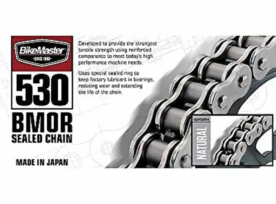 BIKEMASTER BMOR SERIES 530 130 Link O-RING CHAIN BLACK CHROME