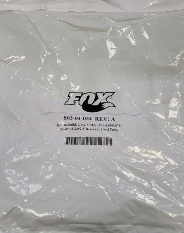 FOX 2.0/2.5 Series Rebuild Kit 0.625in/0.875in Shaft 2.0in/2.5in Remote Reservoir Shock 803-04-034