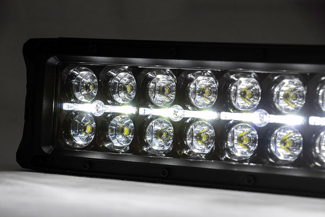 Mesh Grille | 30" Dual Row LED | Black | White DRL | GMC Sierra 1500 (16-18)