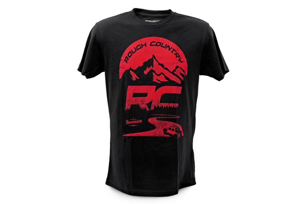 Rough Country T-Shirt Rc Mountains Black Sm 84092SM