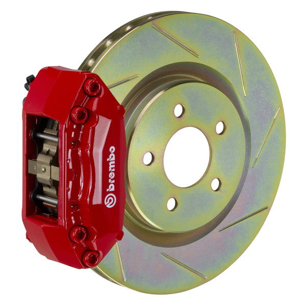 Brembo GT Front Big Brake Kit, 4-Piston Red Calipers, 330x28mm Type-1 Slotted Rotors, Fits 2004-2008 Mazda 6, 2006-2008 Ford Fusion 1A5.6005A2