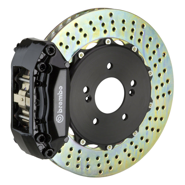 Brembo GT Front Big Brake Kit, 4-Piston Black Calipers, 328x28mm Drilled 2-Piece Rotors, Fits 2000-2006 Audi TT 1A1.6007A1