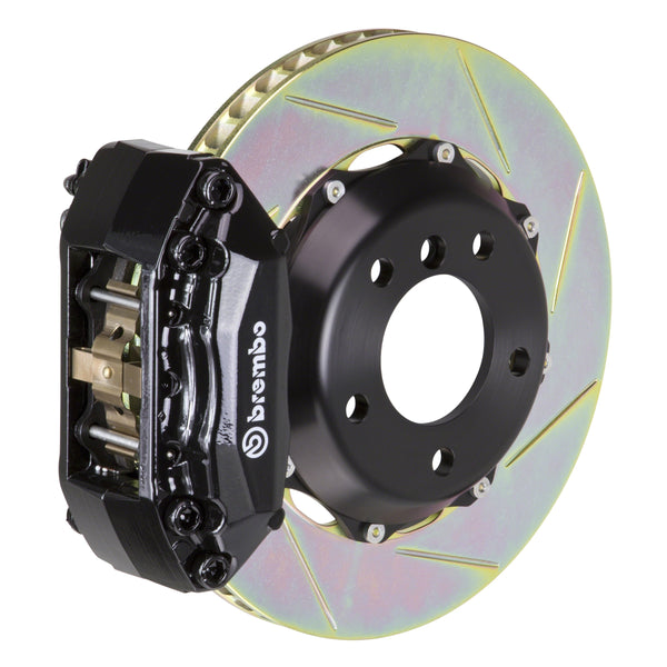 Brembo GT Front Big Brake Kit, 4-Piston Black Calipers, 328x28mm Type-1 Slotted 2-Piece Rotors, Fits 2000-2006 Audi TT 1A2.6007A1