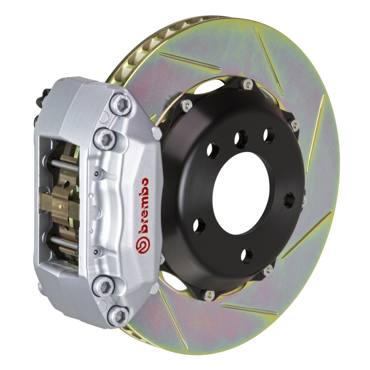 Brembo GT Front Big Brake Kit, 4-Piston Silver Calipers, 328x28mm Type-1 Slotted 2-Piece Rotors, Fits 2011-2019 Ford Fiesta 1A2.6030A3