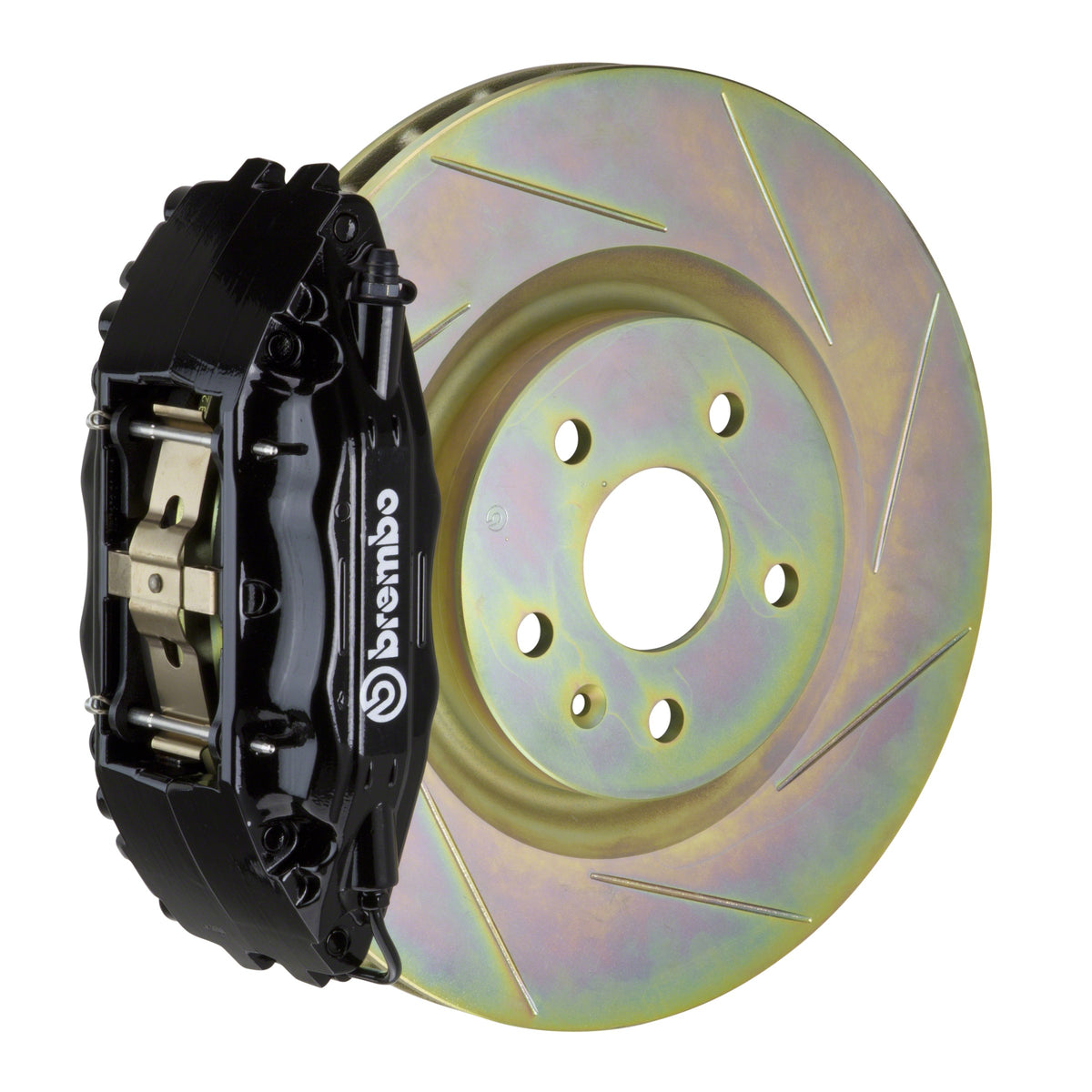 Brembo GT Front Big Brake Kit, 4-Piston Black Calipers, 326x30mm Type-1 Slotted Rotors, Fits 2013-2020 Subaru BRZ and more 1H5.6005A1