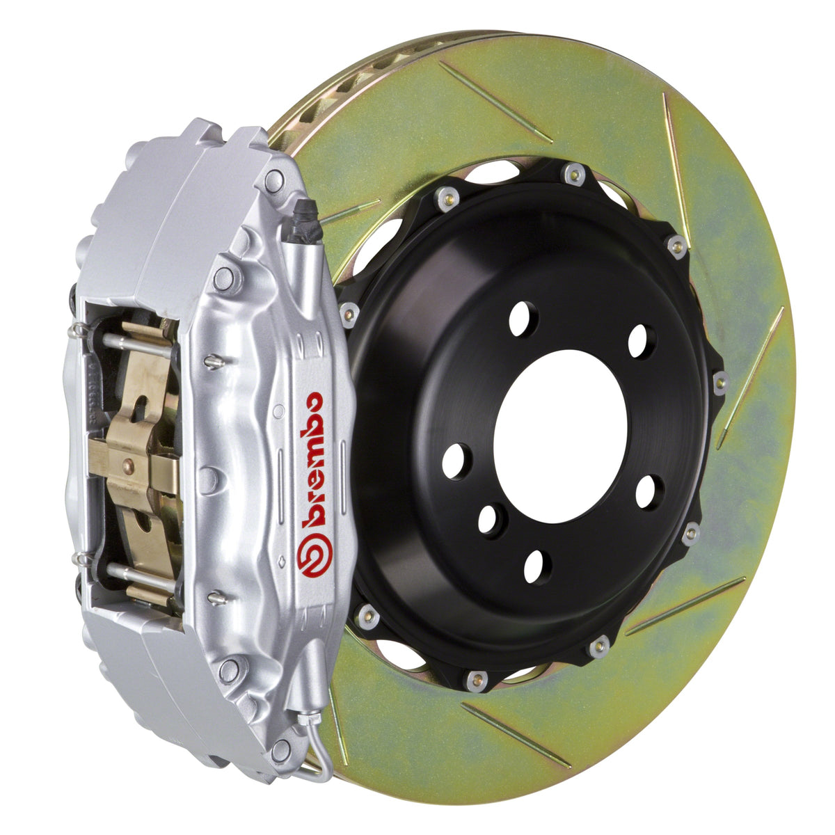 Brembo GT Front Big Brake Kit, 4-Piston Silver Calipers, 355x32mm Type-1 Slotted 2-Piece Rotors, Fits 1992-2008 BMW 325i, 318i, Z3 and more 1H2.8002A3