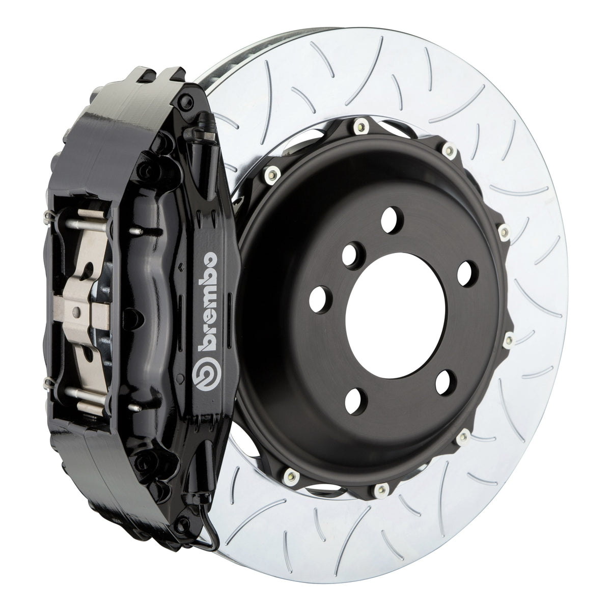 Brembo GT Front Big Brake Kit, 4-Piston Black Calipers, 355x32mm Type-3 Slotted 2-Piece Rotors, Fits 1978-1979 Porsche 930 1B3.8024A1