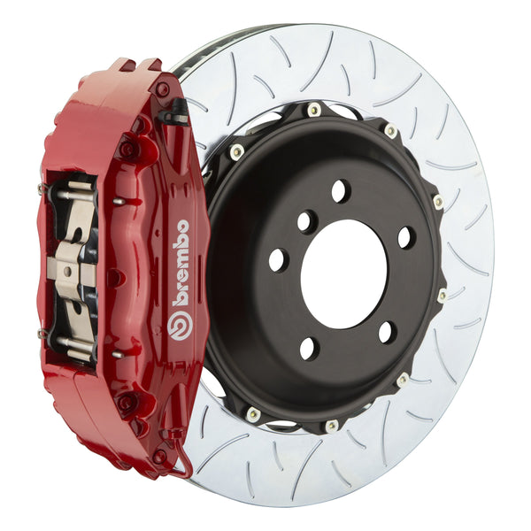 Brembo GT Front Big Brake Kit, 4-Piston Red Calipers, 355x32mm Type-3 Slotted 2-Piece Rotors, Fits 2006-2012 BMW 328i, 325i, 330i 1H3.8001A2
