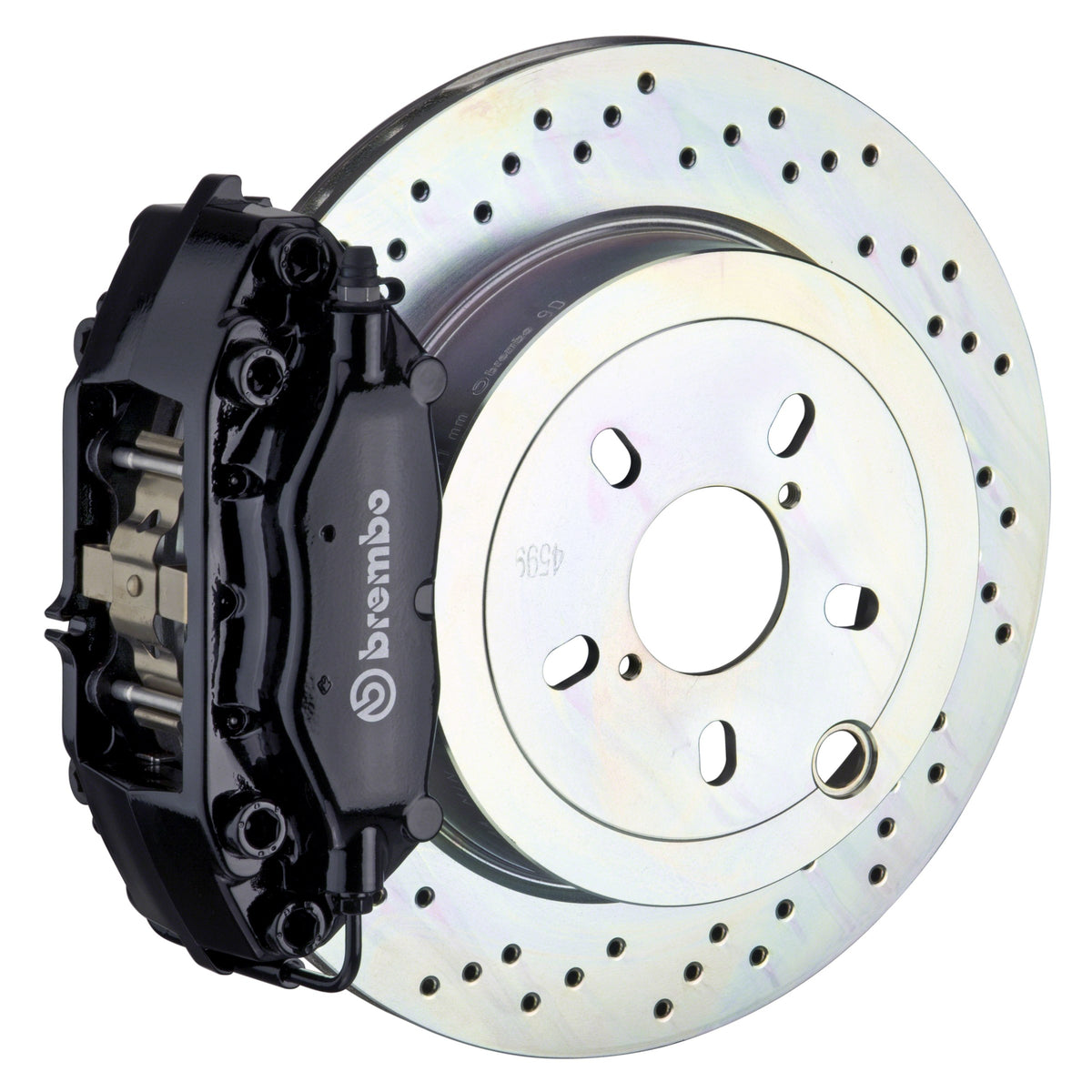 Brembo GT Rear Big Brake Kit, 4-Piston Black Calipers, 309x28mm Drilled Rotors, Fits 1967-1989 Porsche 911 2C4.5001A1