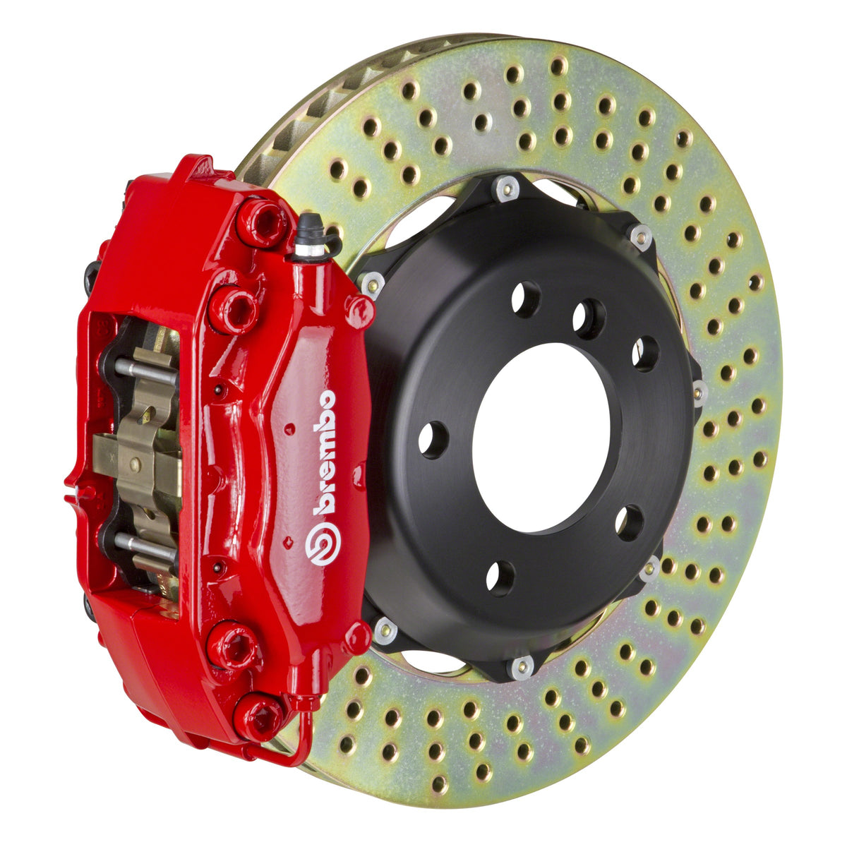 Brembo GT Rear Big Brake Kit, 4-Piston Red Calipers, 328x28mm Drilled 2-Piece Rotors, Fits 1998-2002 BMW Z3 2C1.6005A2