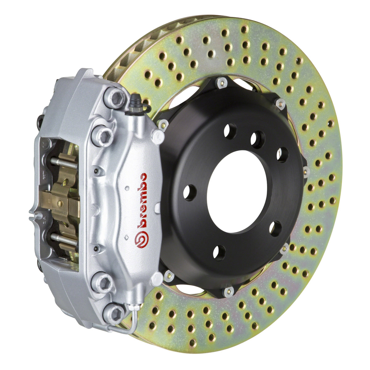 Brembo GT Rear Big Brake Kit, 4-Piston Silver Calipers, 328x28mm Drilled 2-Piece Rotors, Fits 2006-2013 Mercedes-Benz CL600 and more 2C1.6010A3