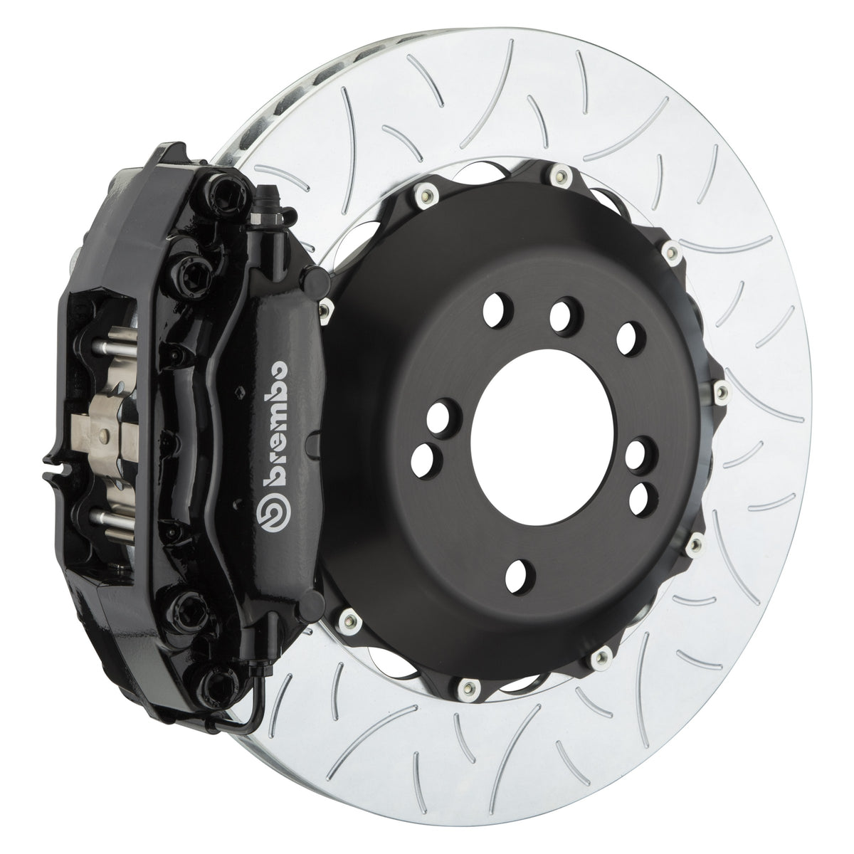 Brembo GT Rear Big Brake Kit, 4-Piston Black Calipers, 345x28mm Type-3 Slotted 2-Piece Rotors, Fits 1978-1989 Porsche 911, 930 2C3.8030A1