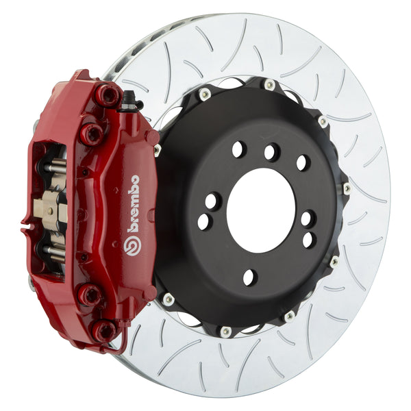 Brembo GT Rear Big Brake Kit, 4-Piston Red Calipers, 345x28mm Type-3 Slotted 2-Piece Rotors, Fits 2006-2023 Dodge Charger and more 2C3.8019A2