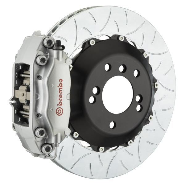 Brembo GT Rear Big Brake Kit, 4-Piston Silver Calipers, 345x28mm Type-3 Slotted 2-Piece Rotors, Fits 2010-2015 Mercedes-Benz GLK350, GLK250 2C3.8028A3