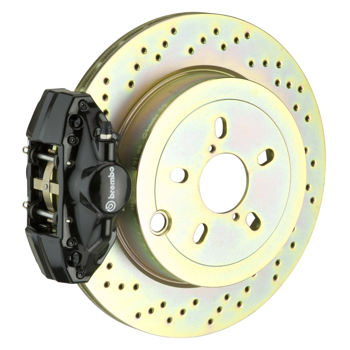 Brembo GT Rear Big Brake Kit, 2-Piston Black Calipers, 294x19mm Drilled Rotors, Fits 1992-1998 BMW 318i, 325i, 328i 2E4.4001A1