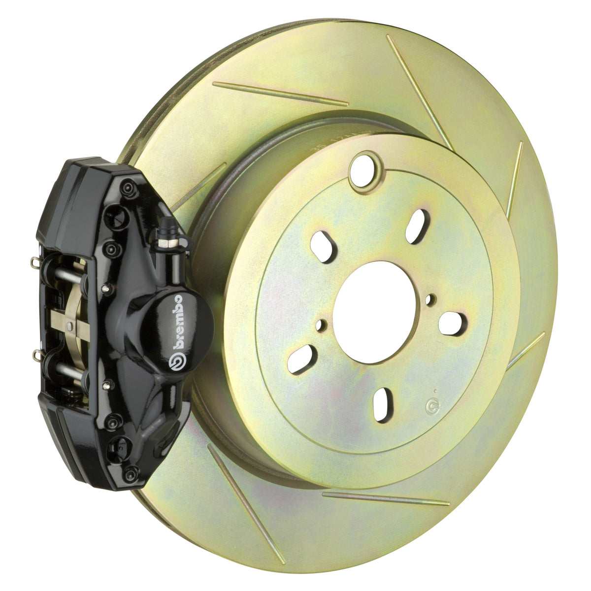 Brembo GT Rear Big Brake Kit, 2-Piston Black Calipers, 316x20mm Type-1 Slotted Rotors, Fits 2002-2007 Subaru Impreza 2E5.5001A1
