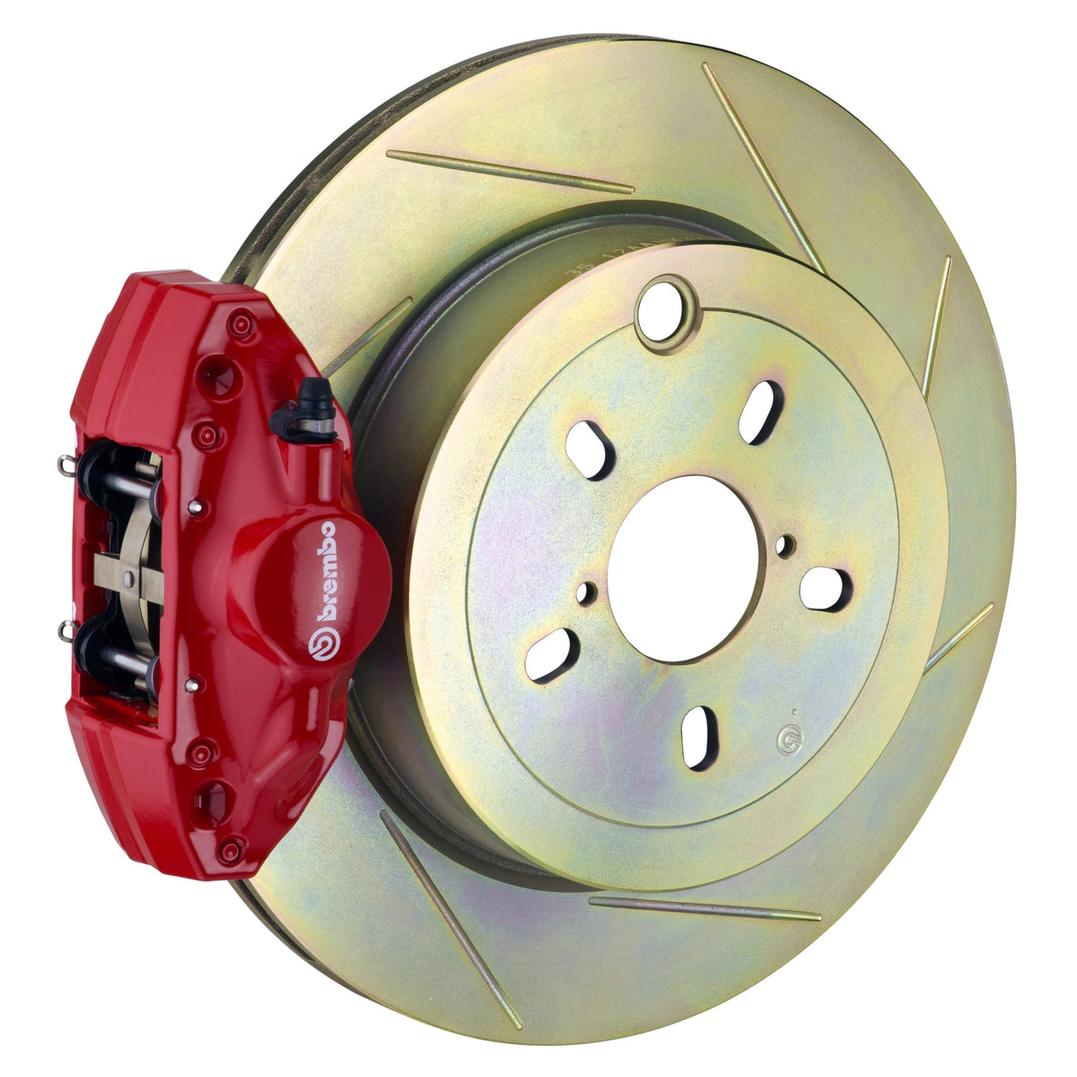 Brembo GT Rear Big Brake Kit, 2-Piston Red Calipers, 294x19mm Type-1 Slotted Rotors, Fits 1992-1998 BMW 318i, 325i, 328i 2E5.4001A2