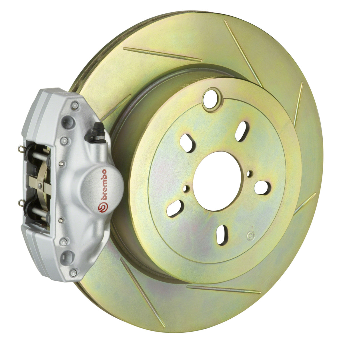 Brembo GT Rear Big Brake Kit, 2-Piston Silver Calipers, 294x19mm Type-1 Slotted Rotors, Fits 1992-1998 BMW 318i, 325i, 328i 2E5.4001A3