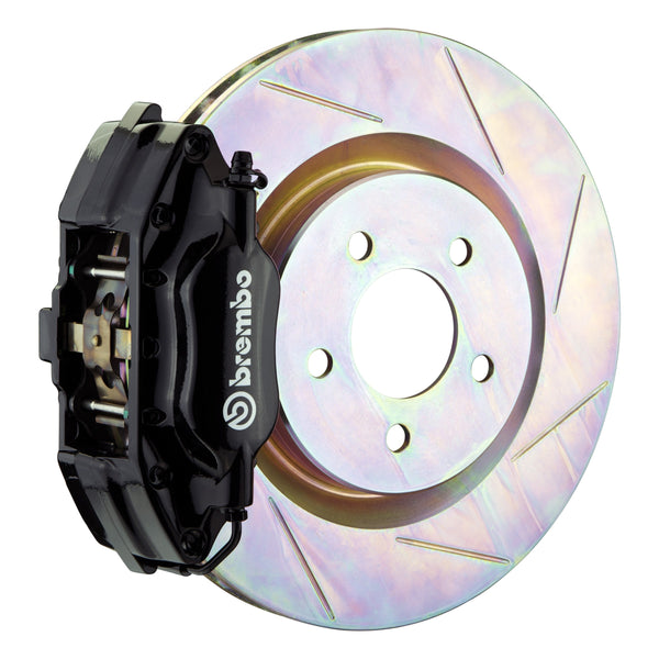 Brembo GT Front Big Brake Kit, 4-Piston Black Calipers, 330x28mm Type-1 Slotted Rotors, Fits 1994-2004 Ford Mustang 1E5.6001A1