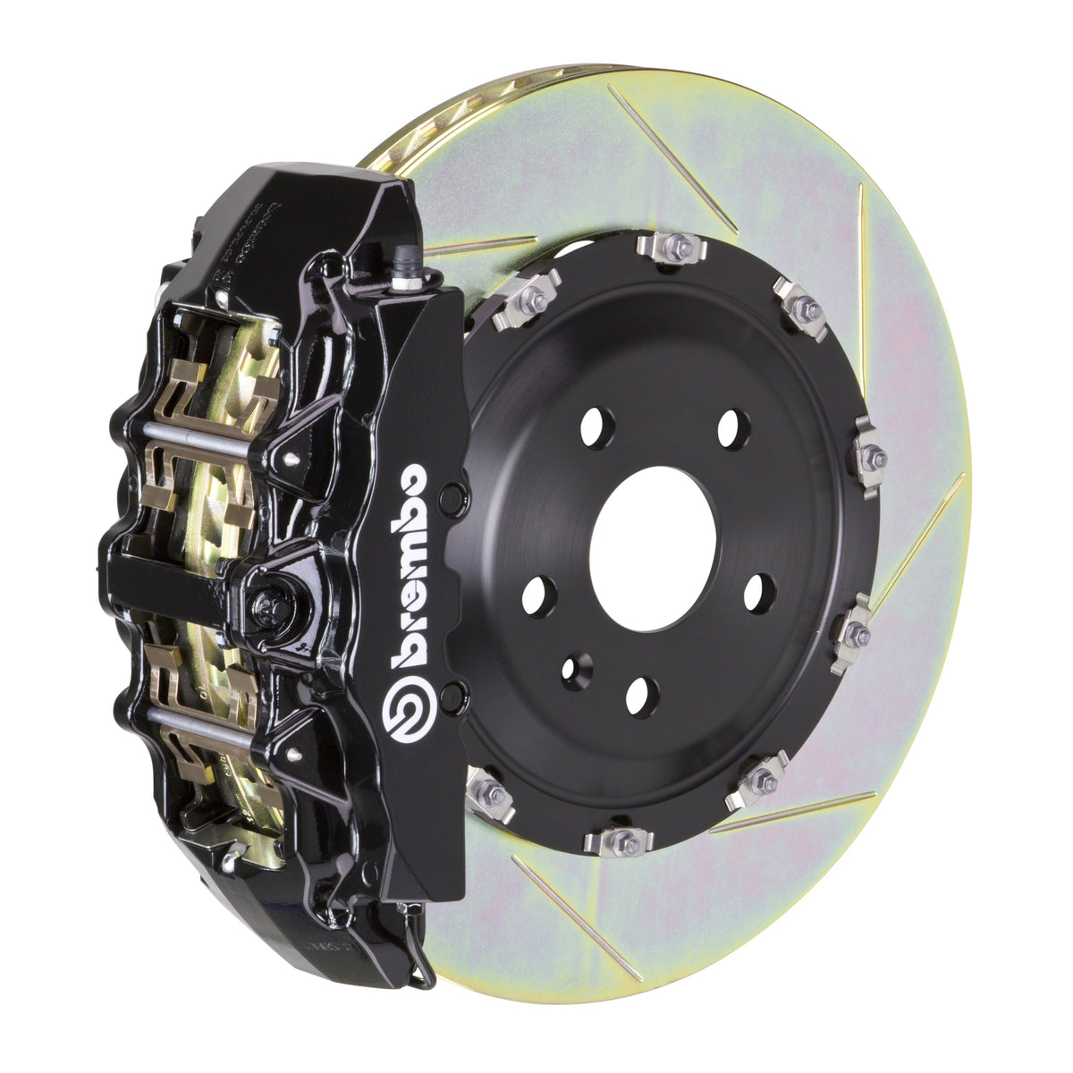 Brembo GT Front Big Brake Kit, 8-Piston Black Calipers, 380x34mm Type-1 Slotted 2-Piece Rotors, Fits 1997-2003 BMW 540i, 528i, M5 and more 1G2.9012A1