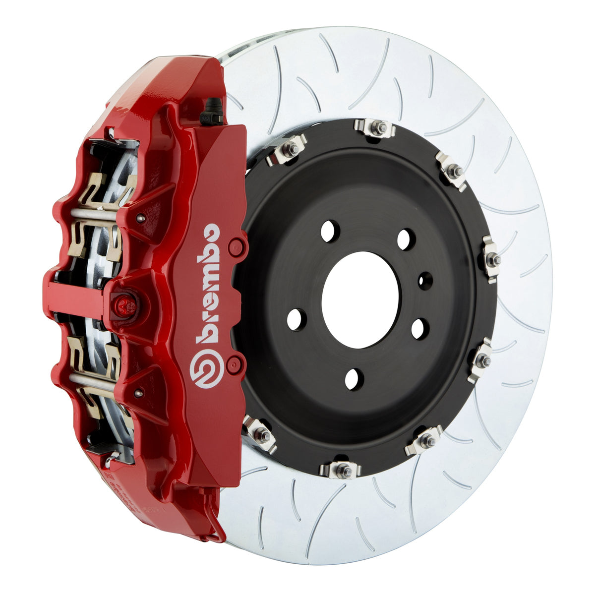 Brembo GT Front Big Brake Kit, 8-Piston Red Calipers, 380x34mm Type-3 Slotted 2-Piece Rotors, Fits 2002-2019 Mercedes-Benz G550 and more 1G3.9015A2