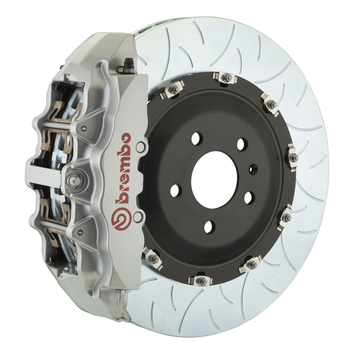 Brembo GT Front Big Brake Kit, 8-Piston Silver Calipers, 380x34mm Type-3 Slotted 2-Piece Rotors 1G3.9038A3