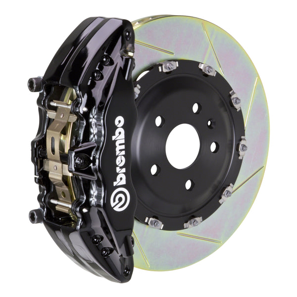Brembo GT Front Big Brake Kit, 6-Piston Black Calipers, 380x34mm Type-1 Slotted 2-Piece Rotors, Fits 2004-2008 Dodge Ram 1500 1J2.9002A1
