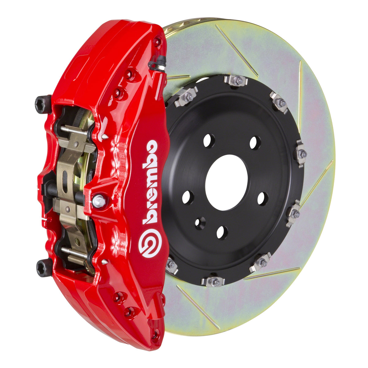 Brembo GT Front Big Brake Kit, 6-Piston Red Calipers, 380x34mm Type-1 Slotted 2-Piece Rotors, Fits 2024-2025 Toyota Land Cruiser 1J2.9026A2