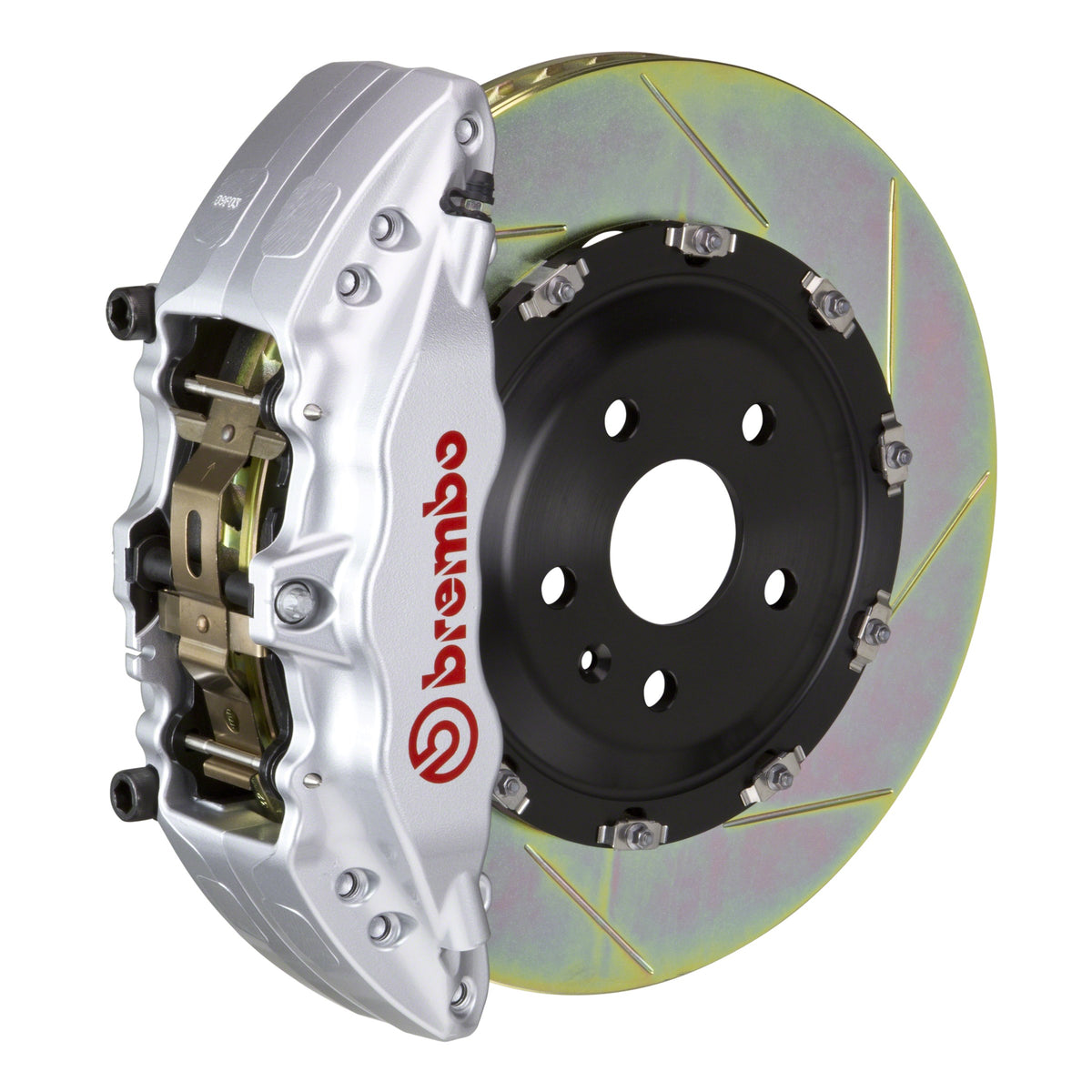 Brembo GT Front Big Brake Kit, 6-Piston Silver Calipers, 380x34mm Type-1 Slotted 2-Piece Rotors, Fits Chevrolet Suburban 2500 and more 1J2.9001A3
