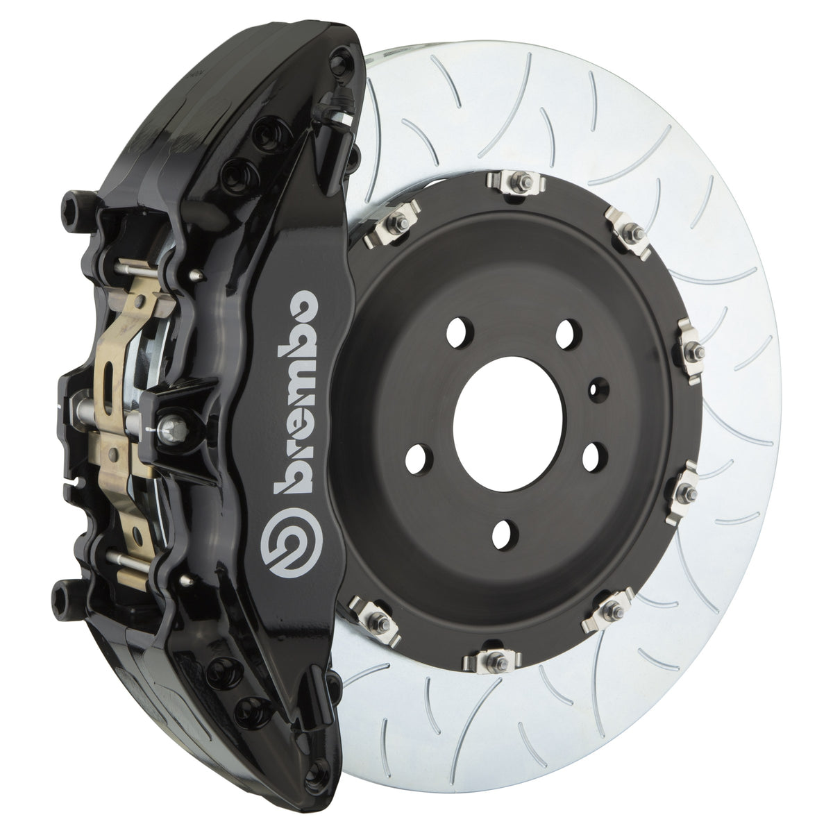 Brembo GT Front Big Brake Kit, 6-Piston Black Calipers, 380x34mm Type-3 Slotted 2-Piece Rotors, Fits 2022-2025 Toyota Tundra 1J3.9027A1