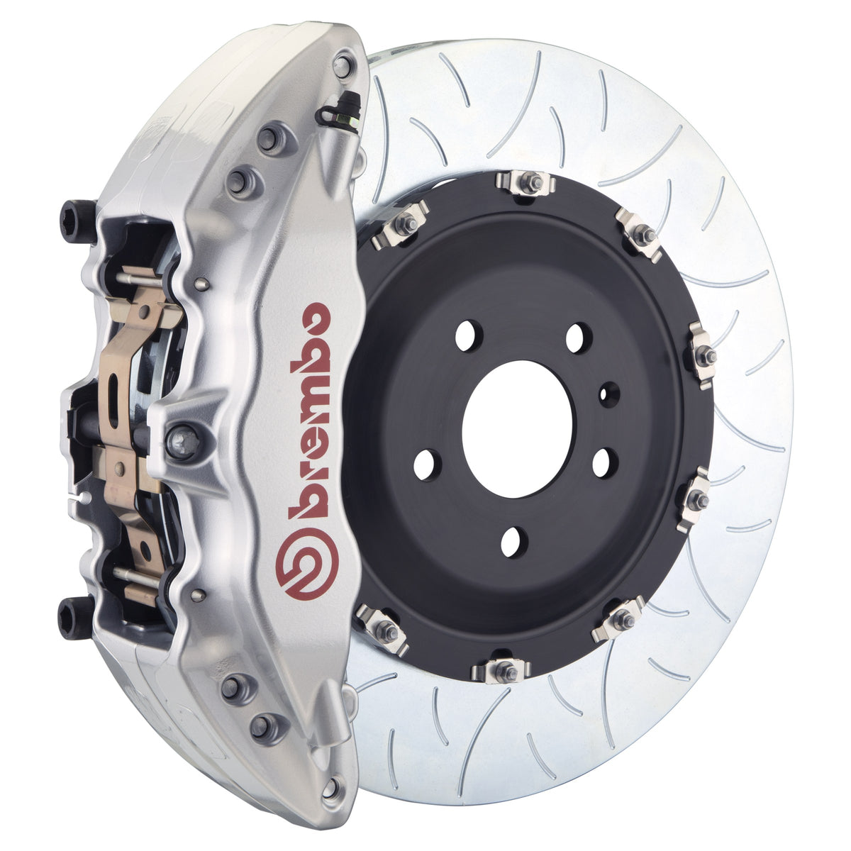 Brembo GT Front Big Brake Kit, 6-Piston Silver Calipers, 380x34mm Type-3 Slotted 2-Piece Rotors, Fits Chevrolet Suburban 2500 and more 1J3.9001A3