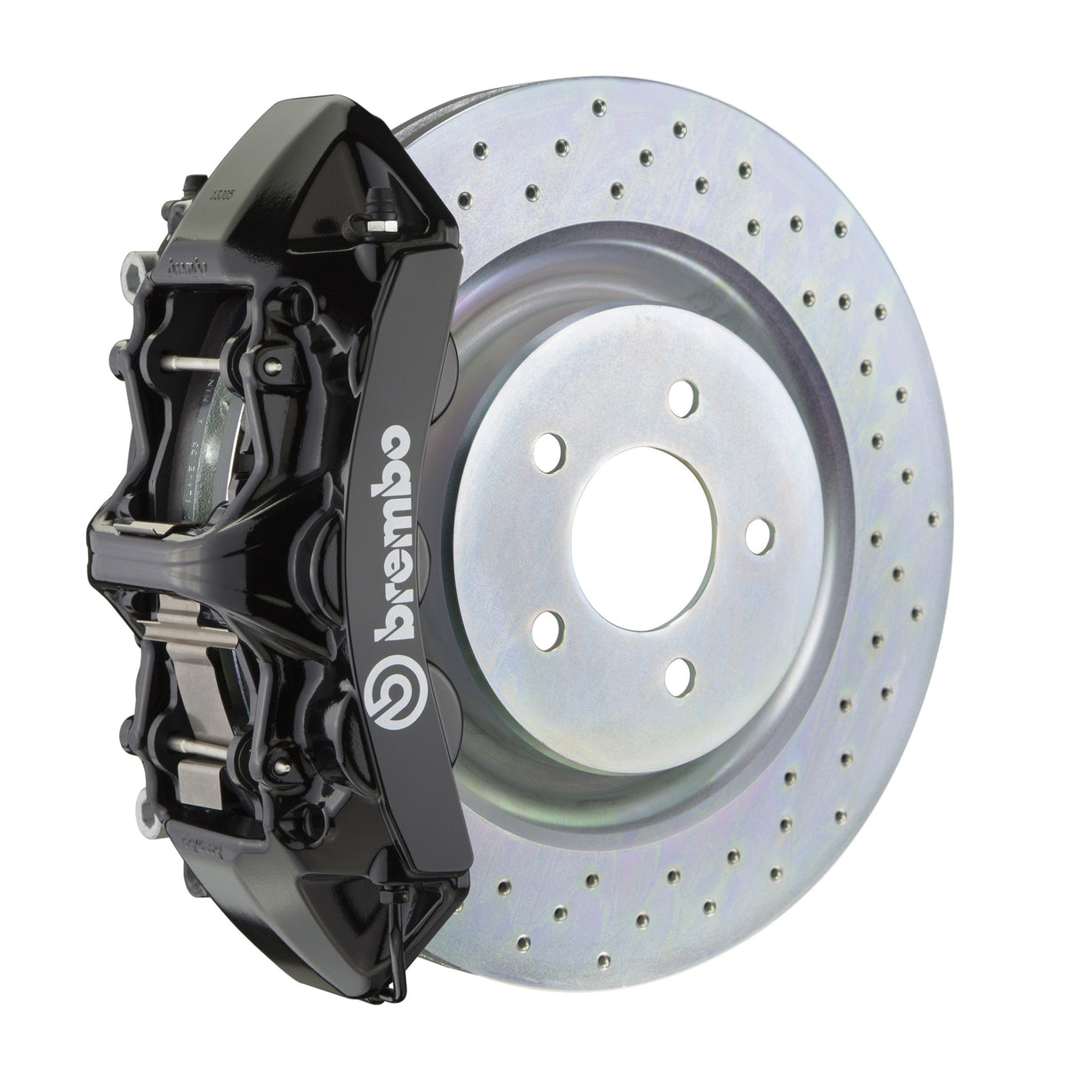 Brembo GT Front Big Brake Kit, 6-Piston Black Calipers, 355x32mm Drilled Rotors, Fits 2016-2024 Chevrolet Camaro 1L4.8018A1