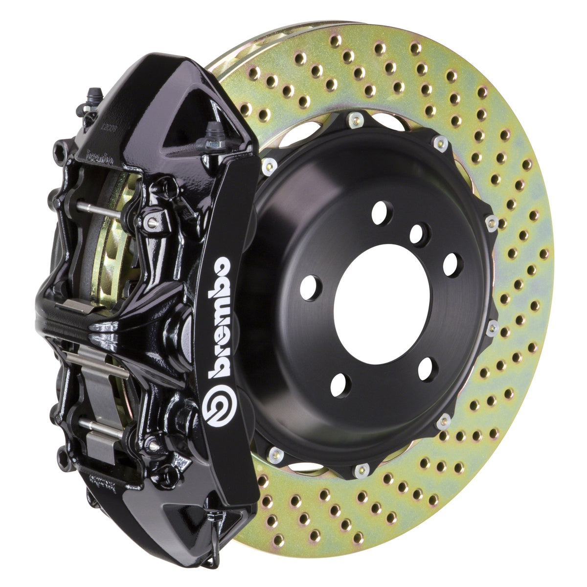 Brembo GT Front Big Brake Kit, 6-Piston Black Calipers, 355x32mm Drilled 2-Piece Rotors, Fits 2023-2024 Toyota GR Corolla 1M1.8068A1