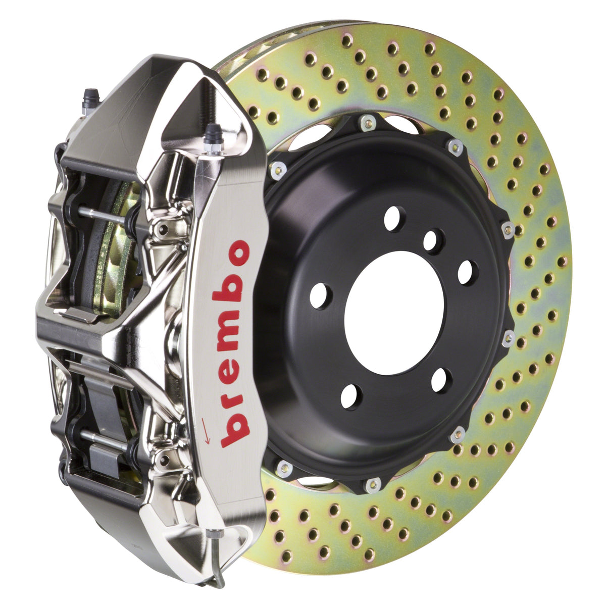 Brembo GT-R Front Big Brake Kit, 6-Piston Nickel Plated Calipers, 355x32mm Drilled 2-Piece Rotors, Fits 1989-1994 Porsche 911 1M1.8063AR