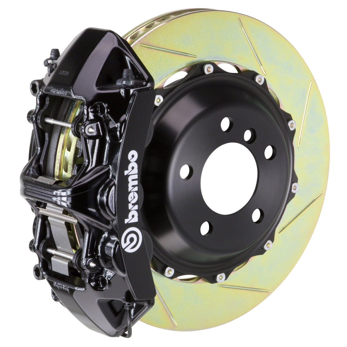 Brembo GT Front Big Brake Kit, 6-Piston Black Calipers, 380x32mm Type-1 Slotted 2-Piece Rotors, Fits 2010-2015 Chevrolet Camaro 1M2.9029A1