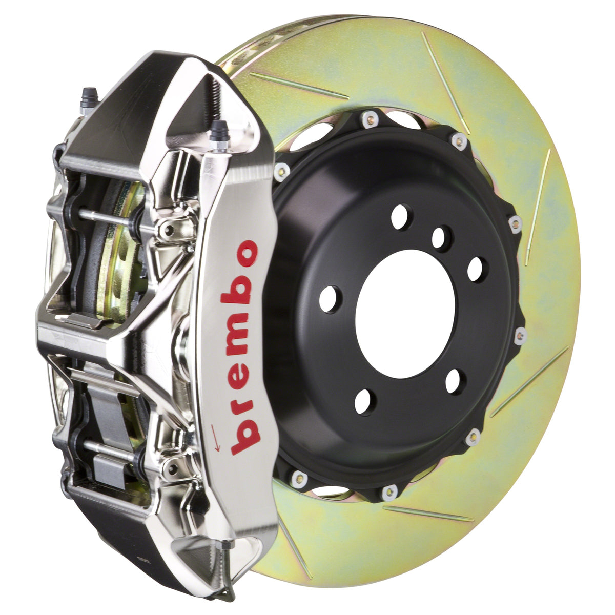 Brembo GT-R Front Big Brake Kit, 6-Piston Nickel Plated Calipers, 355x32mm Type-1 Slotted 2-Piece Rotors, Fits 1995-1998 Porsche 911 1M2.8001AR