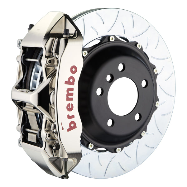 Brembo GT-R Front Big Brake Kit, 6-Piston Nickel Plated Calipers, 380x32mm Type-3 Slotted 2-Piece Rotors, Fits 2014-2024 INFINITI Q50 1M3.9051AR