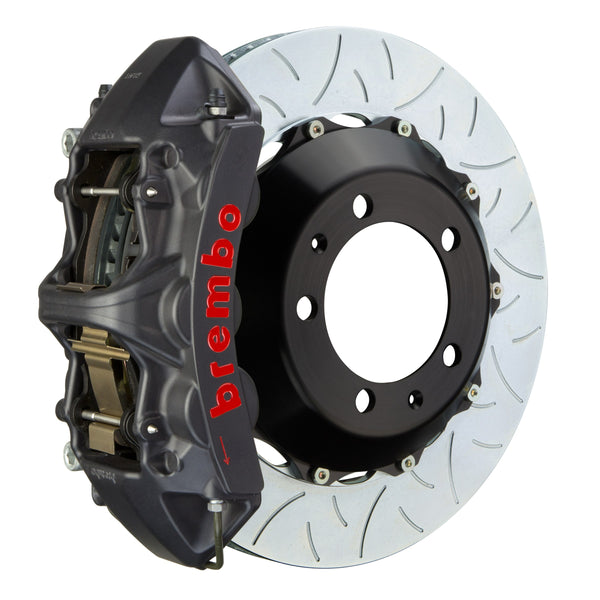 Brembo GT-S Front Big Brake Kit, 6-Piston Black Hard Anodized Calipers, 380x32mm Type-3 Slotted 2-Piece Rotors, Fits 2016-2018 Ford Focus 1M3.9049AS