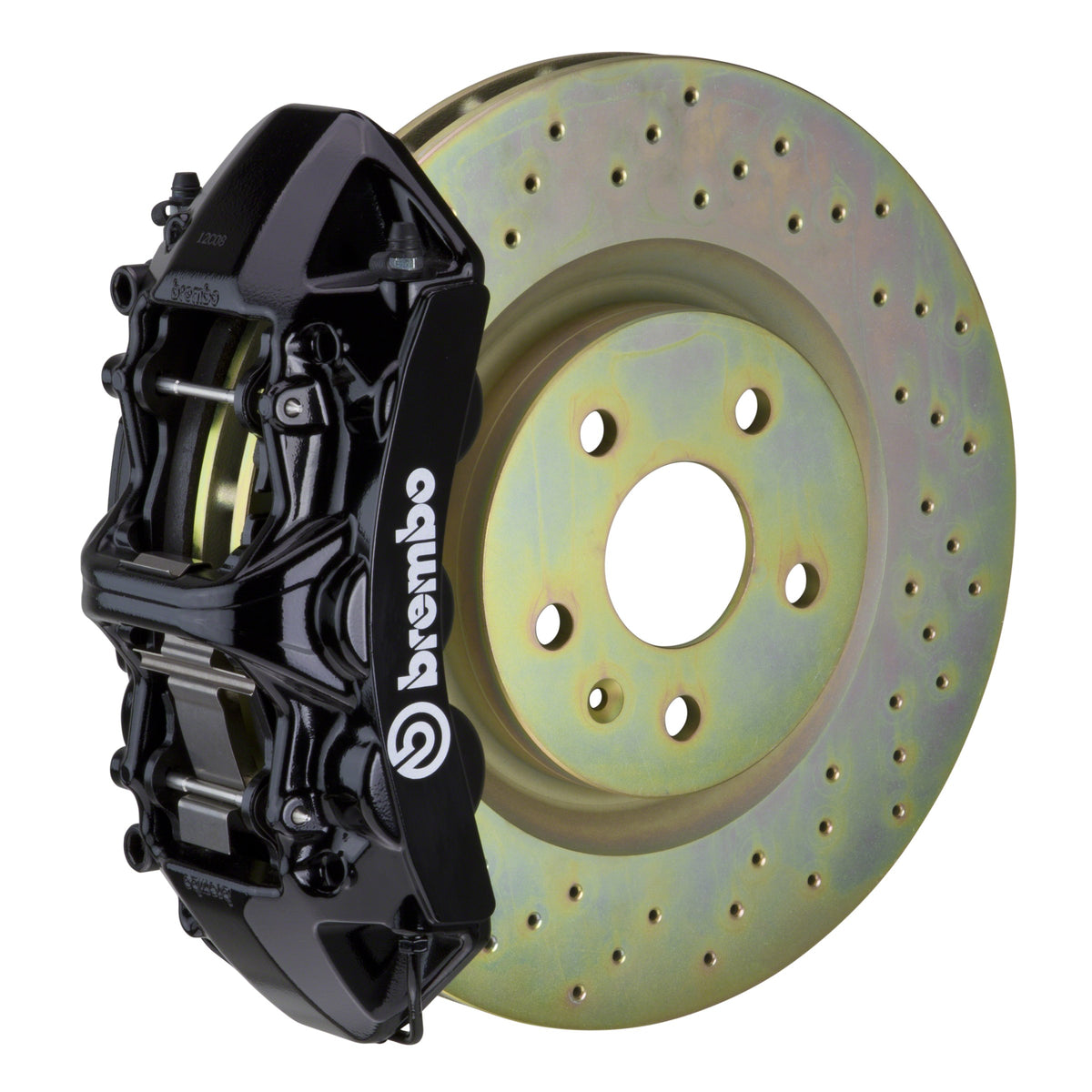 Brembo GT Front Big Brake Kit, 6-Piston Black Calipers, 355x32mm Drilled Rotors, Fits 2010-2015 Chevrolet Camaro 1N4.8001A1