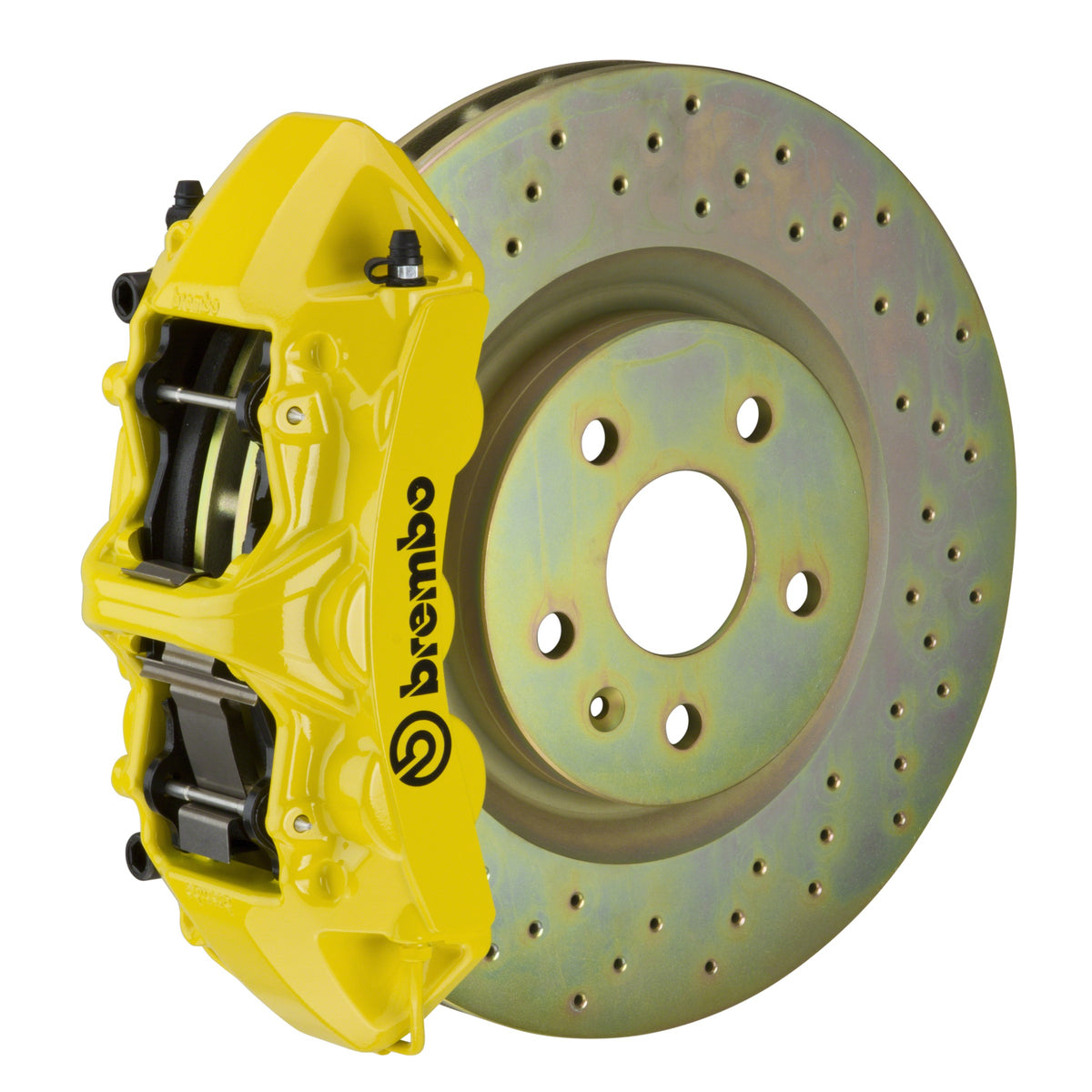Brembo GT Front Big Brake Kit, 6-Piston Yellow Calipers, 355x32mm Drilled Rotors, Fits 2010-2015 Chevrolet Camaro 1N4.8001A5