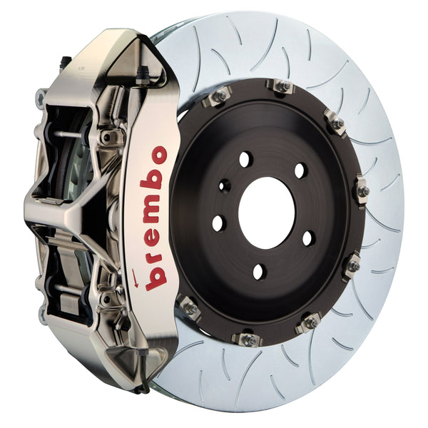 Brembo GT-R Front Big Brake Kit, 6-Piston Nickel Plated Calipers, 405x34mm Type-3 Slotted 2-Piece Rotors 1N3.9505AR