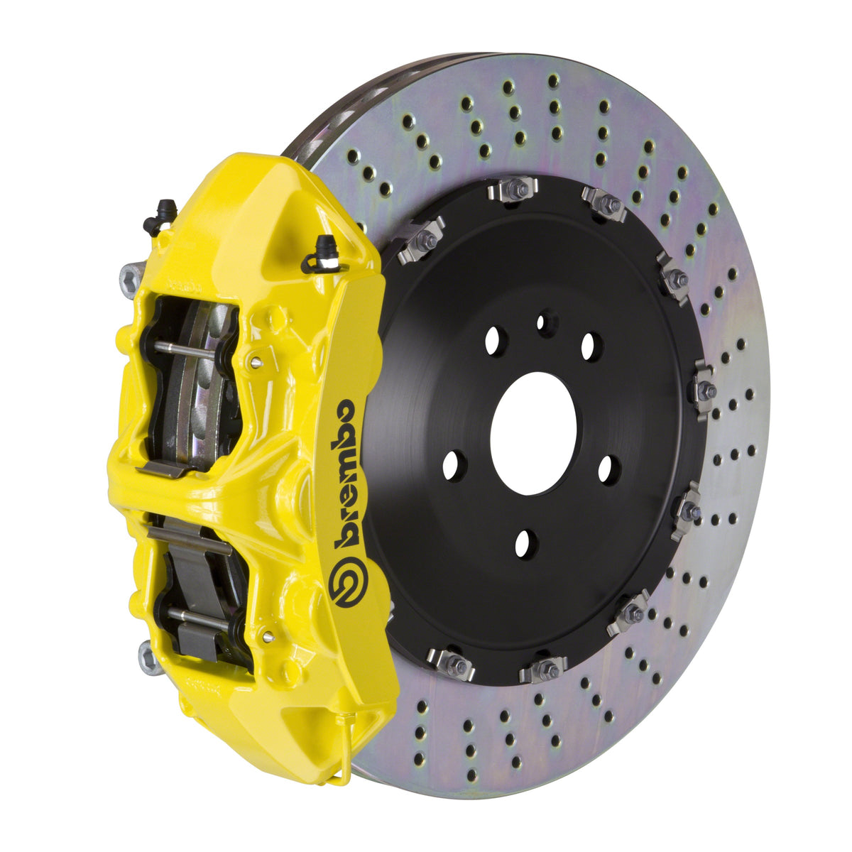 Brembo GT Front Big Brake Kit, 6-Piston Yellow Calipers, 405x34mm Drilled 2-Piece Rotors, Fits 2010-2013 Land Rover Range Rover Sport 1N1.9515A5
