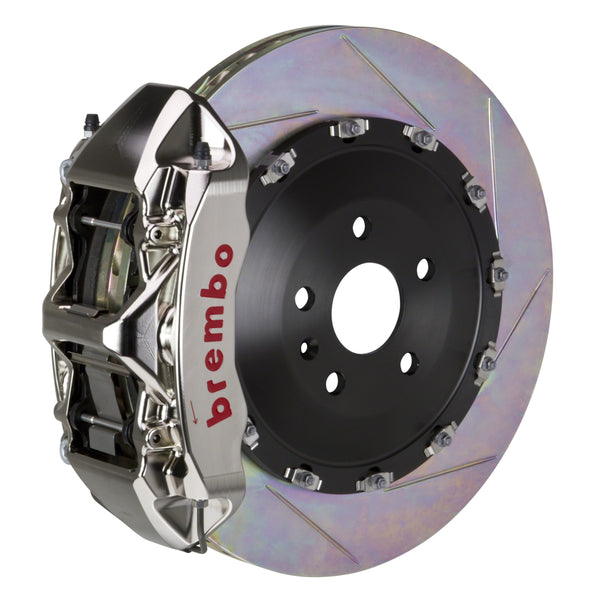 Brembo GT-R Front Big Brake Kit, 6-Piston Nickel Plated Calipers, 405x34mm Type-1 Slotted 2-Piece Rotors, Fits Lexus RC F and more 1N2.9532AR