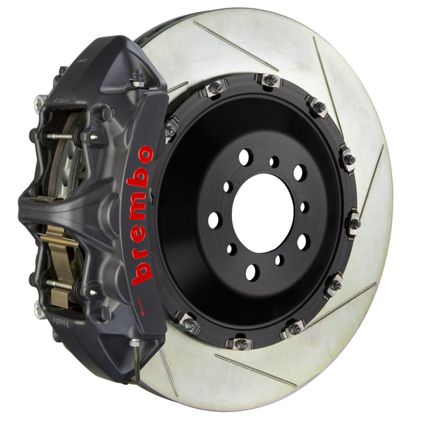 Brembo GT-S Front Big Brake Kit, 6-Piston Black Hard Anodized Calipers, 405x34mm Type-1 Slotted 2-Piece Rotors, Fits 2022-2024 Tesla X 1N2.9550AS