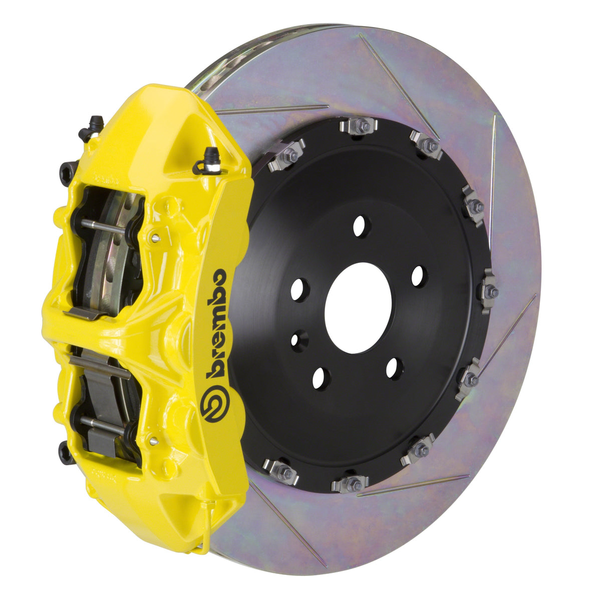 Brembo GT Front Big Brake Kit, 6-Piston Yellow Calipers, 405x34mm Type-1 Slotted 2-Piece Rotors, Fits Mercedes-Benz GLE43 AMG and more 1N2.9529A5
